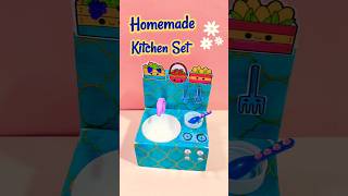 DIY Homemade Kitchen Set 🤓🌈 Best out of waste  Diy crafts 💖 shorts craft [upl. by Pittman]