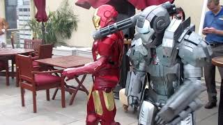 Master Le cosplay Iron man and War Machine Dance off [upl. by Yalc]