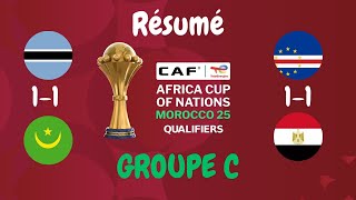 Botswana VS Mauritanie  CapVert VS Egypte  Qualification Can 2025 Journée 5 [upl. by Sremmus]