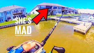 UPSET Dock Owner While BASS Fishing Could Have Been BAD [upl. by Sibylle195]