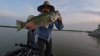 Bass Fishing Choke Canyon Texas 5 lb [upl. by Devin775]