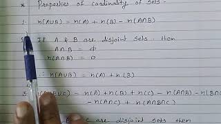 11 Com Properties of cardinality of sets [upl. by Darwen920]