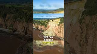 Huge Cliff Collapse Sends Rocks Flying onto Beach on Jurassic Coast cliff coast uk [upl. by Refenej]