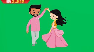 Green Screen Couple Dance Animation  Wedding Invitation  4K  Global Kreators [upl. by Yerxa]