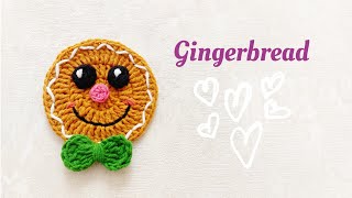 The Yummiest Gingerbread 🥖  Crochet Gingerbread Applique [upl. by Yaresed675]