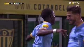 Goal  Golo Chiquinho Tondela 01 Estoril Praia Liga 2122 5 [upl. by Euqinad]