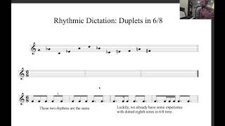 Rhythmic Dictation  Duplets in 68 [upl. by Atazroglam838]