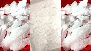 ASMR HARD ICE EATING  CRUSHED ICE  ICE CUBES ICE EATING [upl. by Htrahddis]