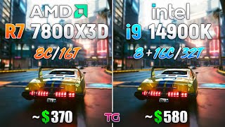 Ryzen 7 7800X3D vs Core i9 14900K  Test in 10 Games [upl. by Einnod]