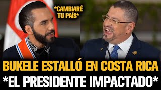 BUKELE ESTALLÓ EN COSTA RICA Y DEJÓ IMPACTADO AL PRESIDENTE [upl. by Cerellia]