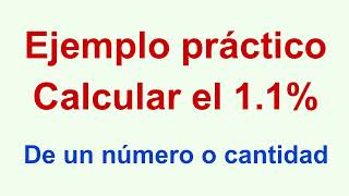 Cómo calcular el porcentaje con punto decimal  Ejercicio  11 por ciento de 843 [upl. by Allicerp]