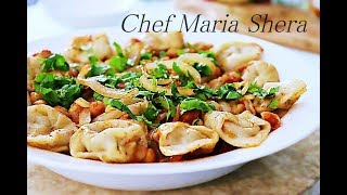 Afghan AshakAshak goshti Homemade Tortellini Recipe Afghan Recipes [upl. by Kreegar]