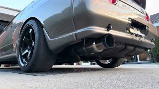 Nissan Skyline R32 GTR Start Up  Rev Tomei Exhaust  HKS front pipe  4K [upl. by Eldredge]