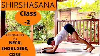 SHIRSHASANA CLASS2  NECK SHOULDERS CORE PREPARATION  HEADSTAND PREPARATION  PrashantjYoga [upl. by Gherlein]