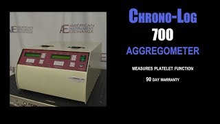 ChronoLog 700 Aggregometer 3320C METER [upl. by Luise]