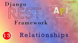 Django REST Framework 13Relationship in Django REST Framework [upl. by Atinuj306]