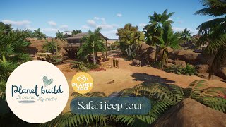 Safari tour and highlights  Moderno Tropicano Zoo area in Planet Zoo [upl. by Aelak]