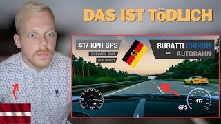 Latvian React to Germans On Bugatti Chiron Hit 417 KPH on Autobahn [upl. by Ahsenot93]