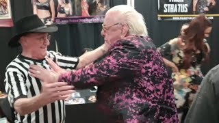 Ric Flair quotShovesquot Earl Hebner  WWE WrestleCon Philly 2024 [upl. by Corey]