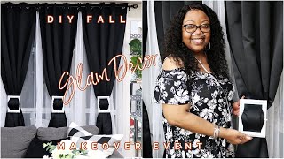 DIY GLAM CURTAIN TIEBACKS  NEW FALL WINDOW DECOR  FT KGORGE CURTAINS  DIY HOME DECOR IDEAS [upl. by Dorine807]