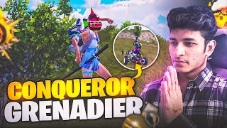 🏆OMG THE BIGGEST CONQUEROR GRENADIER In Match😱 BGMI Gameplay  LegendX [upl. by Chlores]