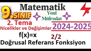 9 Sınıf Matematik  yeni müfredat  fxx  Doğrusal Referans Fonksiyonun Nitel Özellikleri  22 [upl. by Laurianne]