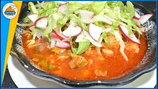 Recetas mexicanas POZOLE ROJO  Comida mexicana [upl. by Lleznov]