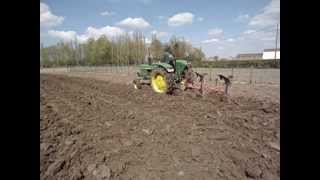 john deere 1120 ploegt met 2 schaar steeno [upl. by Absa313]