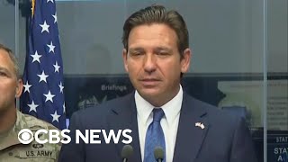 Watch Florida Gov Ron DeSantis gives update on Hurricane Milton ahead of landfall [upl. by Hgielra]