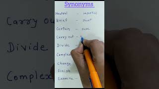 SynonymsEnglish Vocabulary shorts youtubeshorts ytshorts [upl. by Millicent]