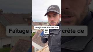 Faîtage scellé avec CRÊTE DE COQ mortier blanc PT1 [upl. by Marin]