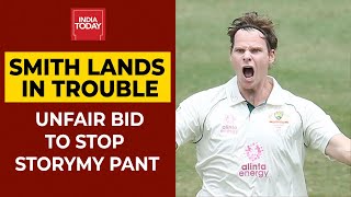 Steve Smith Scuffs Up Rishab Pants Guard Mark  India Vs Australia Sydney Test [upl. by Rowland]