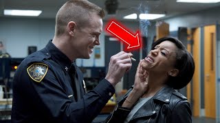 Racist cop burns black womans face with cigarette without knowing shes the new police chief [upl. by Airotcivairam]