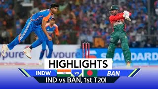 India vs Bangladesh Gwalio T20I Highlights IND vs BAN 1st T20 MayankNitish  Match Highlights [upl. by Zarla]