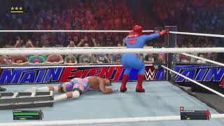 Spiderman in wwe MAIN EVENT [upl. by Zerla613]