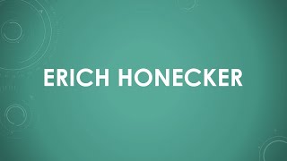 Erich Honecker einfach und kurz erklärt [upl. by Knight674]