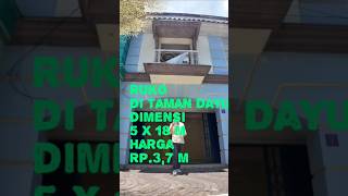 Ruko di Area Vila Taman Dayu PandaanCocok Untuk Cafe Kuliner Family Mart Office Dimensi 5 X 18 M [upl. by Sokcin761]