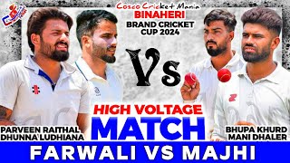 FarwaliParveen Raithal amp Dhunna Ludhiana Vs MajhiBhupa Khurd amp Mani Dhaler Cosco Cricket Mania [upl. by Eelahs]