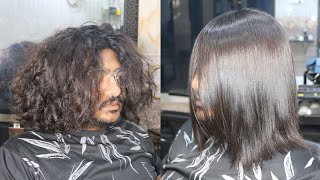 Hair Rebonding Treatment  keratin rebounding process smoothly shiny Hair by Mh Salon [upl. by Sammons138]