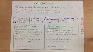 CALORIFIC VALUE hindi  eng  Difference between NET amp GROSS calorific value  Easy explanation [upl. by Naeroled]