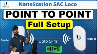 How To Setup Ubiquiti NanoStation AC Loco Bridge Point To Point Ubiquity NanoStation AC loco Setup [upl. by Dolf860]