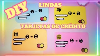 DIY⭐ Lindas Tarjetas de Crédito 💳🤩 Tarjetas Kawaii de Papel ⭐diy diyideas manualidades [upl. by Arad]