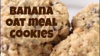 Healthy Banana Oatmeal Cookies No Sugar amp Flour Diabetic Recipe [upl. by Ahsropal197]