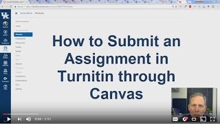 How to Submit an Assignment to Turnitin in Canvas for Students [upl. by Marita]