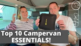 Top 10 Campervan ESSENTIAL Accessories for Beginners with our VW California Ocean [upl. by Sanoy]