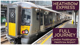 Full Journey on the Heathrow Express  London Paddington to Heathrow Airport Terminals 2 3 amp 5 [upl. by Anyale]