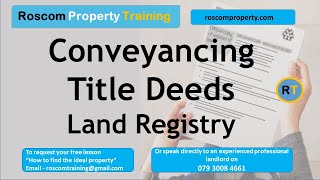 Conveyancing Conveyancing process UK [upl. by Aleuname]