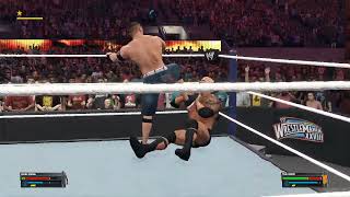 wwe2k23 2024 FULL MATCH — The Rock vs John Cena — WWE Title Match [upl. by Danni]