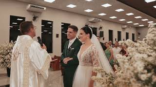 Thuane e Gean  Casamento emocionante na igreja  Joinville  Riedel Filmes [upl. by Ainnat]