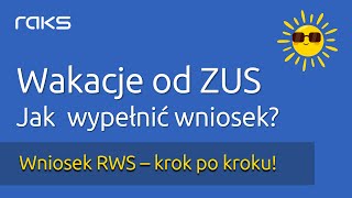 Wypełnij wniosek o wakacje od ZUS Instrukcja krok po kroku [upl. by Rosaline378]